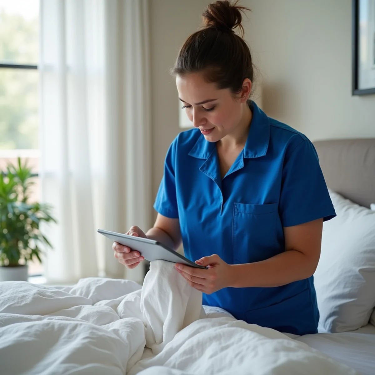 Airbnb Cleaning service in progress inside a New York property