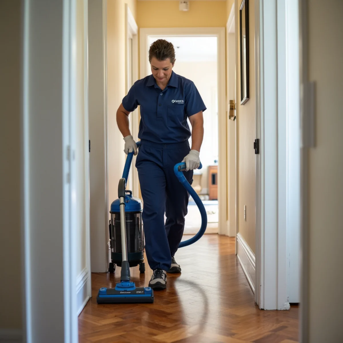 Apartment Cleaning service in progress inside a New York property