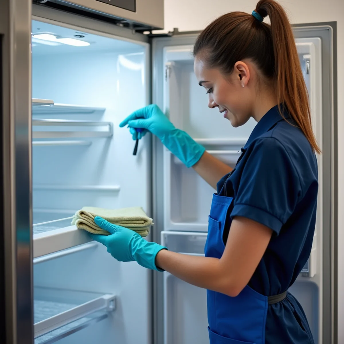 Oven & Refrigerator Cleaning service in progress inside a New York property