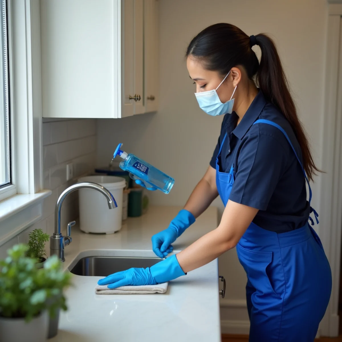 Office Cleaning service in progress inside a New York property